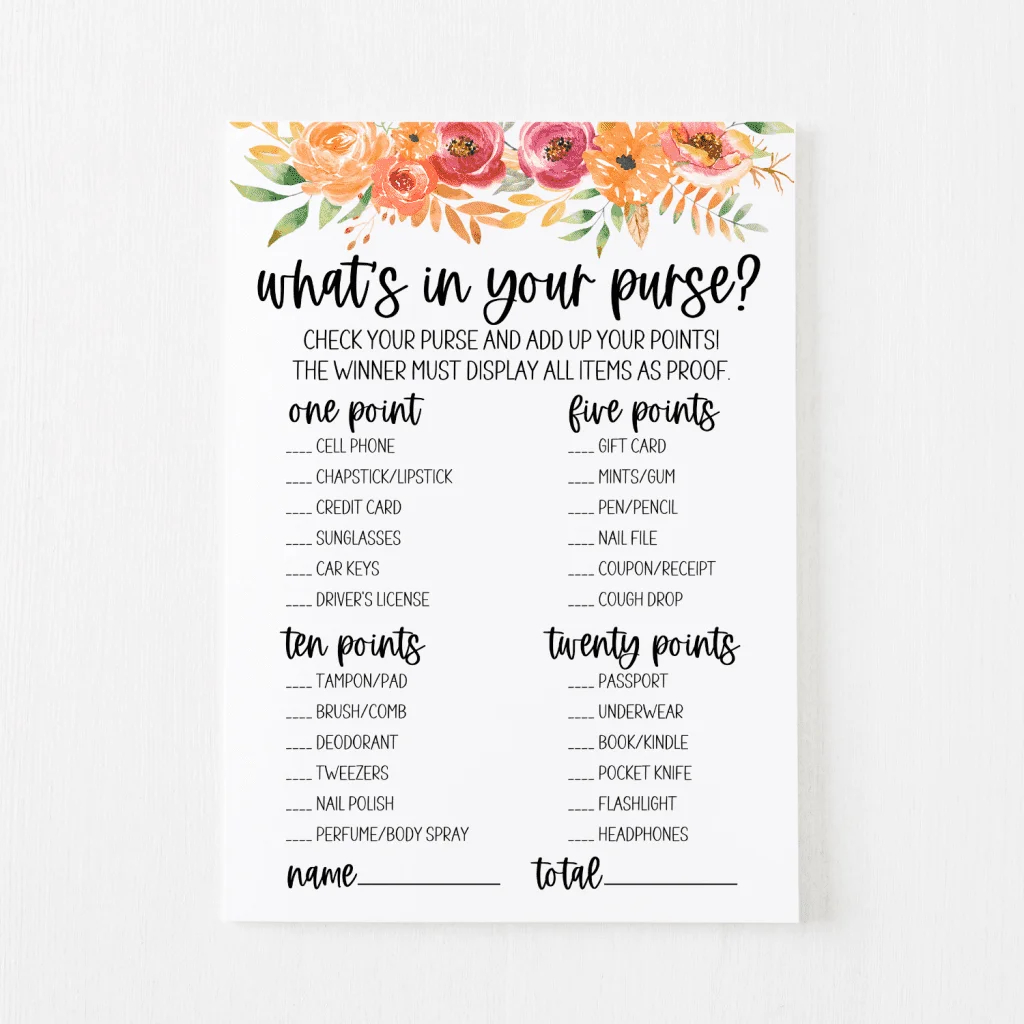 What&amp;#039;S In Your Purse? Game Free Printable | Modern Moh within Free Printable What&amp;amp;#039;s in Your Purse Game