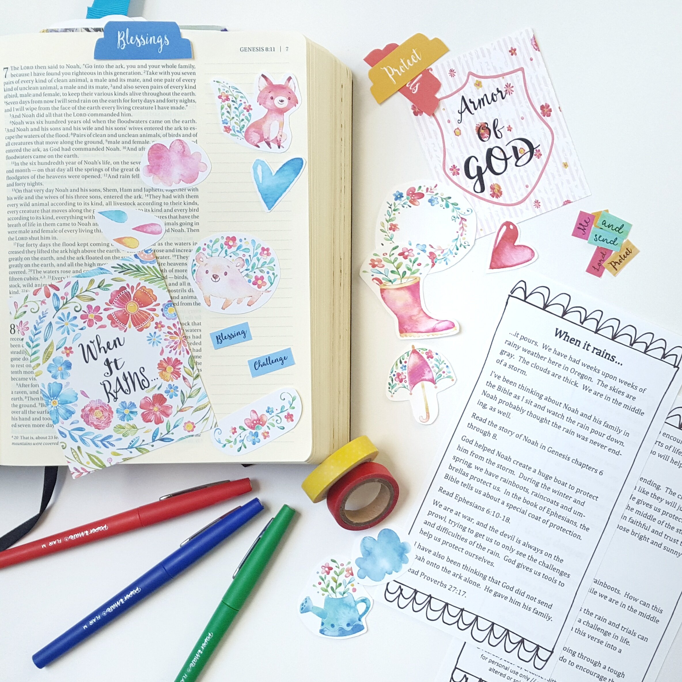 When It Rains&amp;quot; Free Bible Journaling Printable — Dots &amp;amp; Dust with regard to Free Printables For Bible Journaling