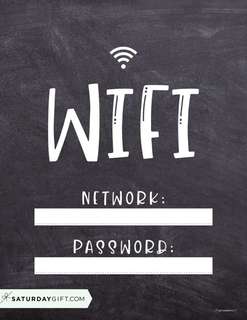 Wifi Password Sign - 11 Cute &amp;amp; Free Printable Templates in Free Wifi Password Printable