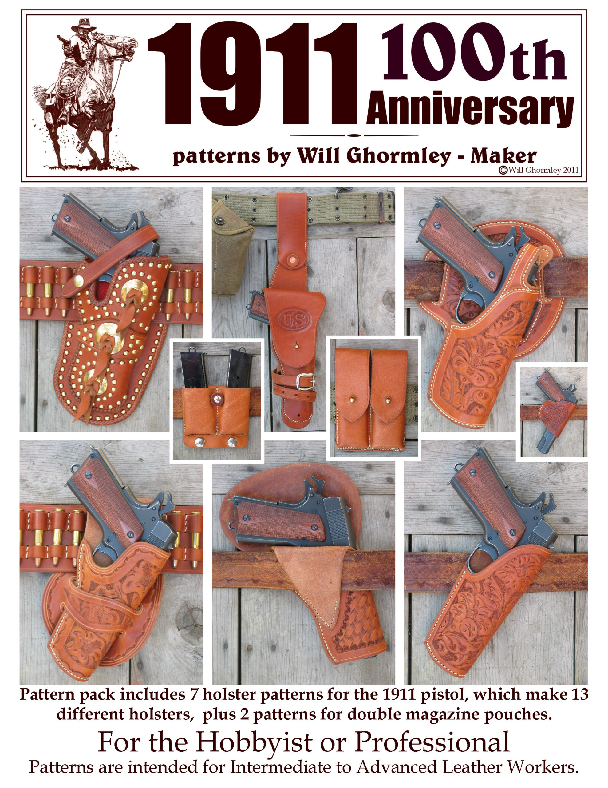 Will Ghormley - Maker, Old West Collection Patterns, Historically throughout Downloadable Free Printable Leather Holster Patterns