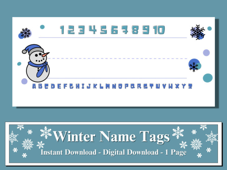 Free Printable Winter Cubby Tags