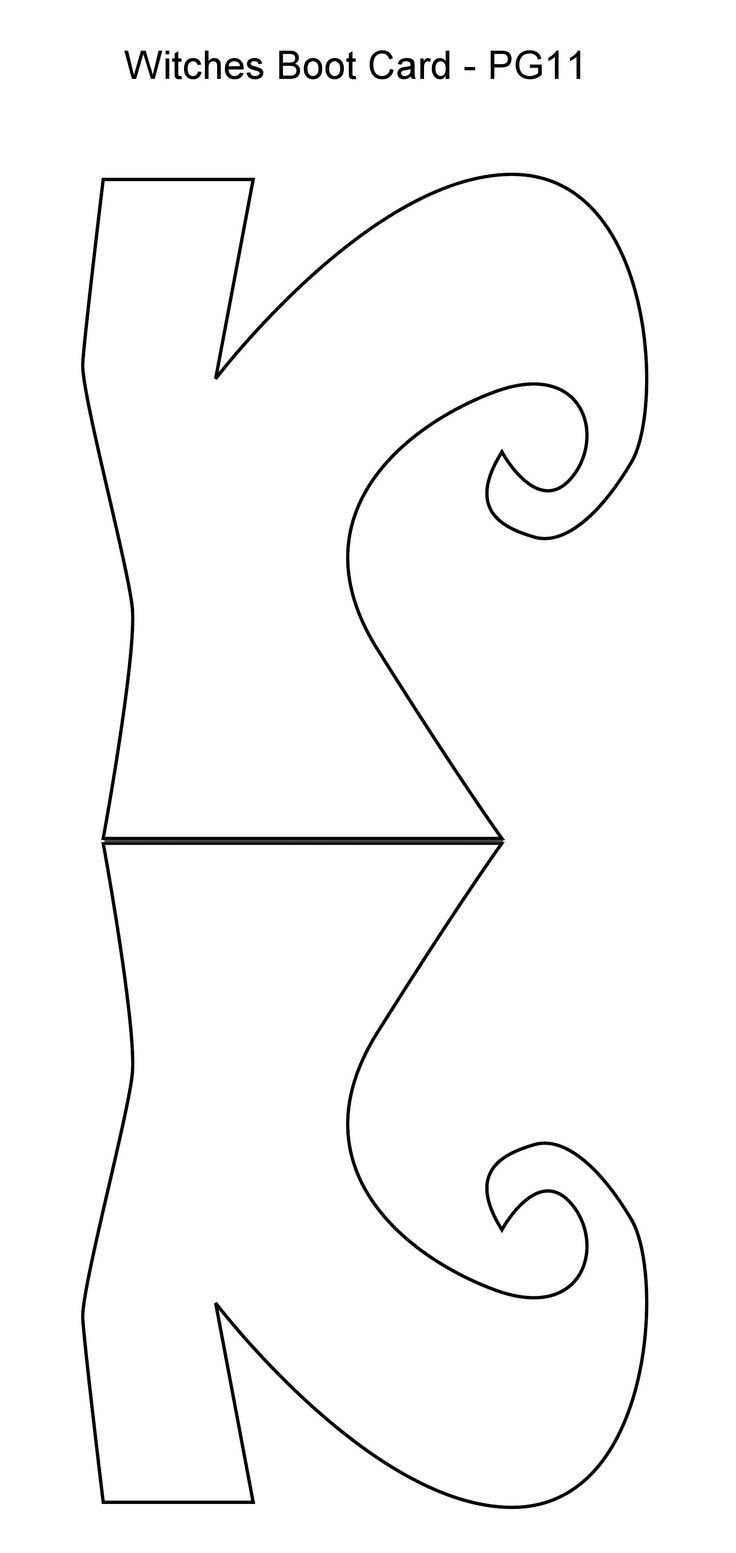 Witch&amp;#039;S Boot Card Template I Made: for Printable Witch Shoe Template