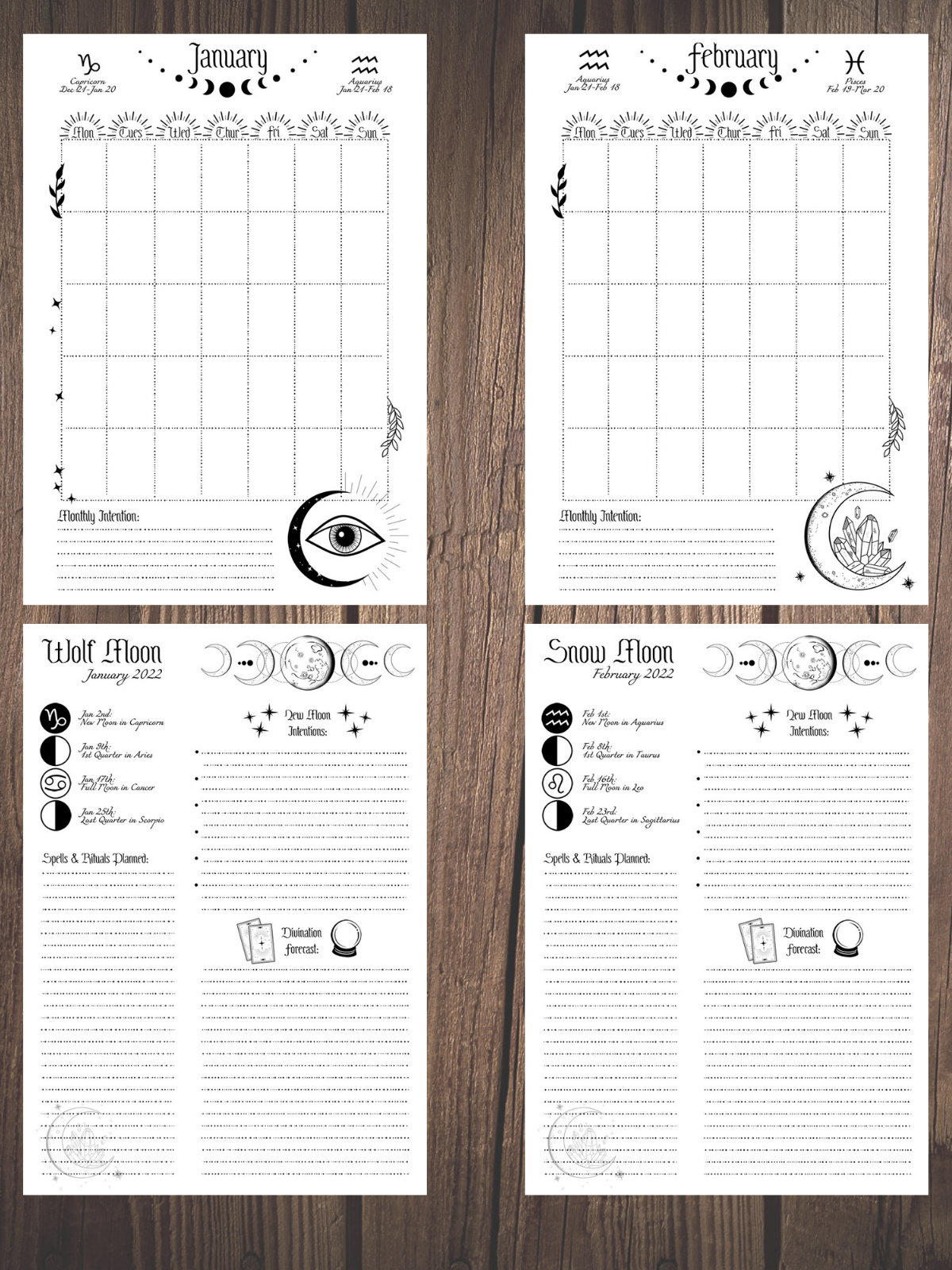 Witchy Planner Pdf 2025 intended for Free Witchy Planner Printables