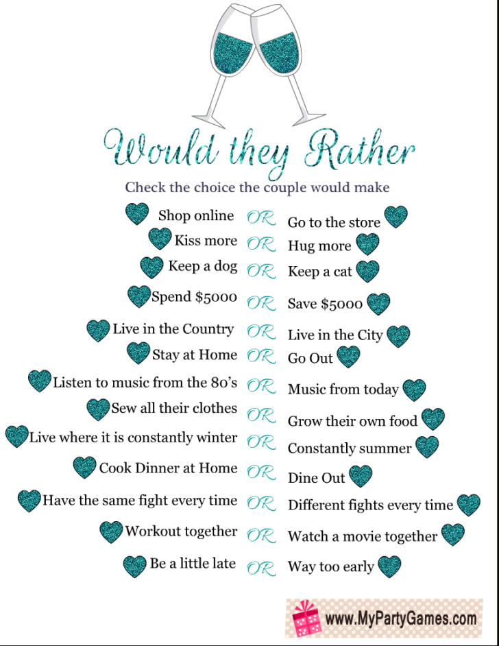 Anniversary Party Games Printable
