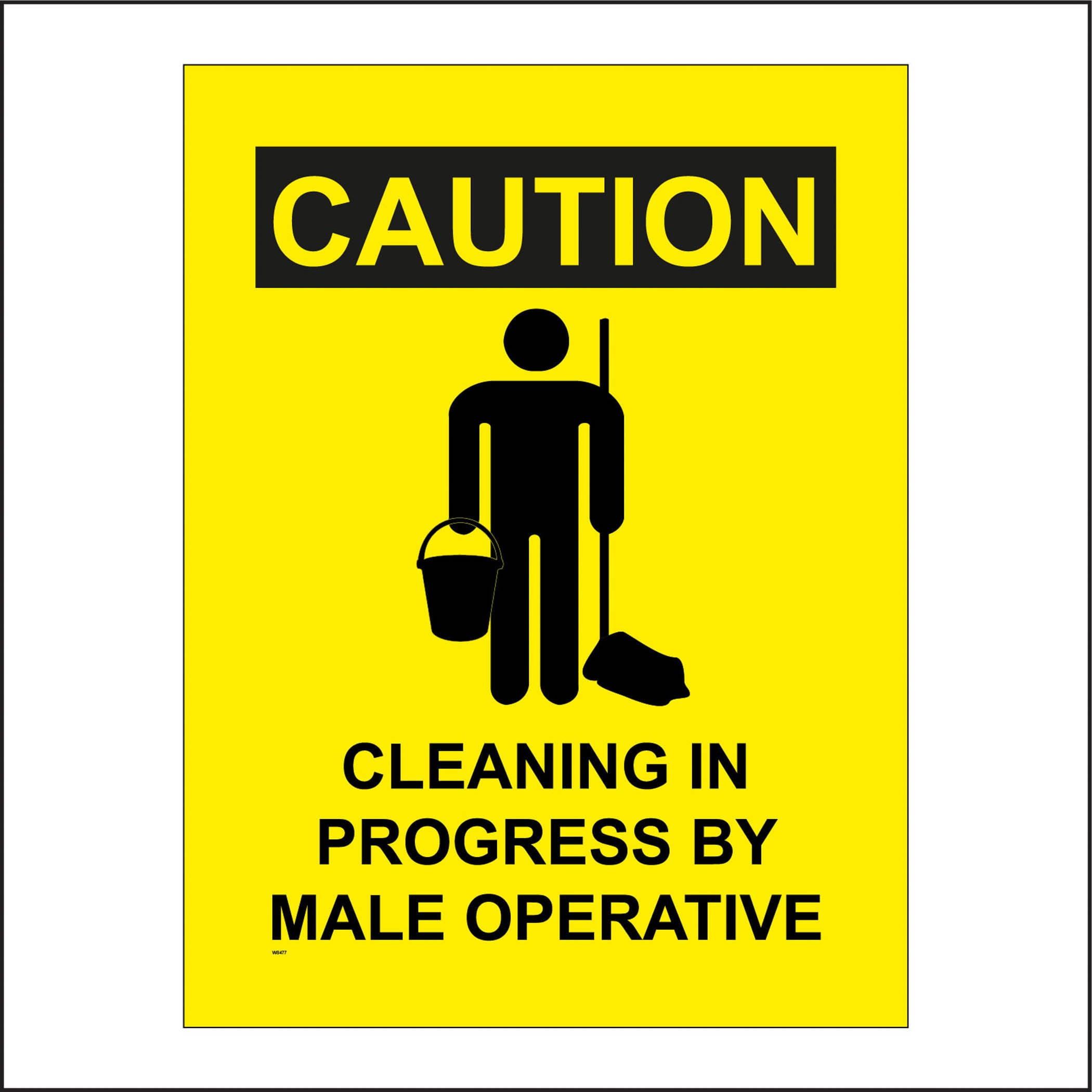 Ws477 Bp Caution Cleaning In Progressa Male Operative Sign Shower Toilets Gym with regard to Cleaning in Progress Sign Printable