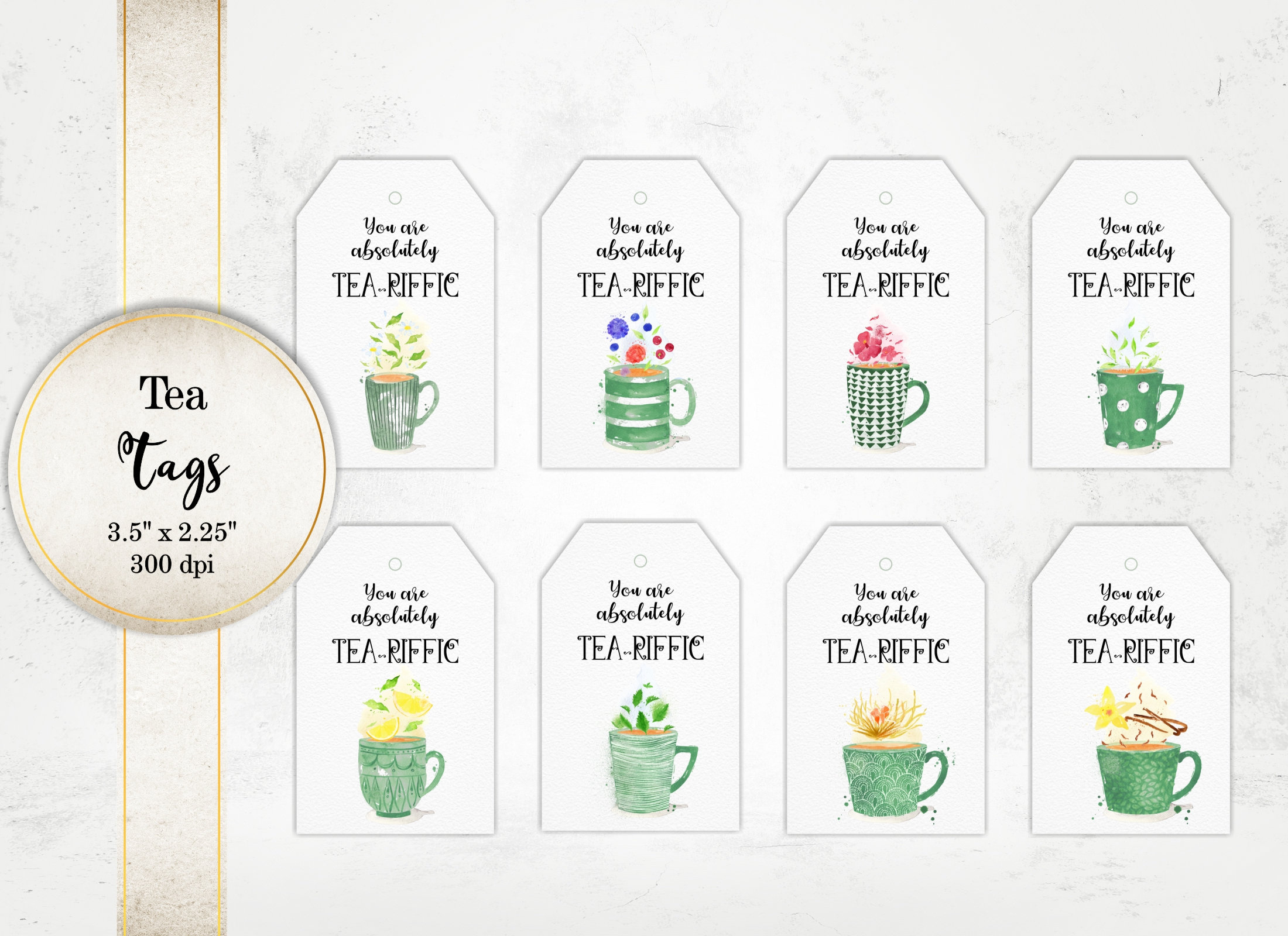 You Are Absolutely Tea-Riffic Thank You Gift Tags, Tea Tags intended for You&amp;#039;Re Tea Riffic Free Printable