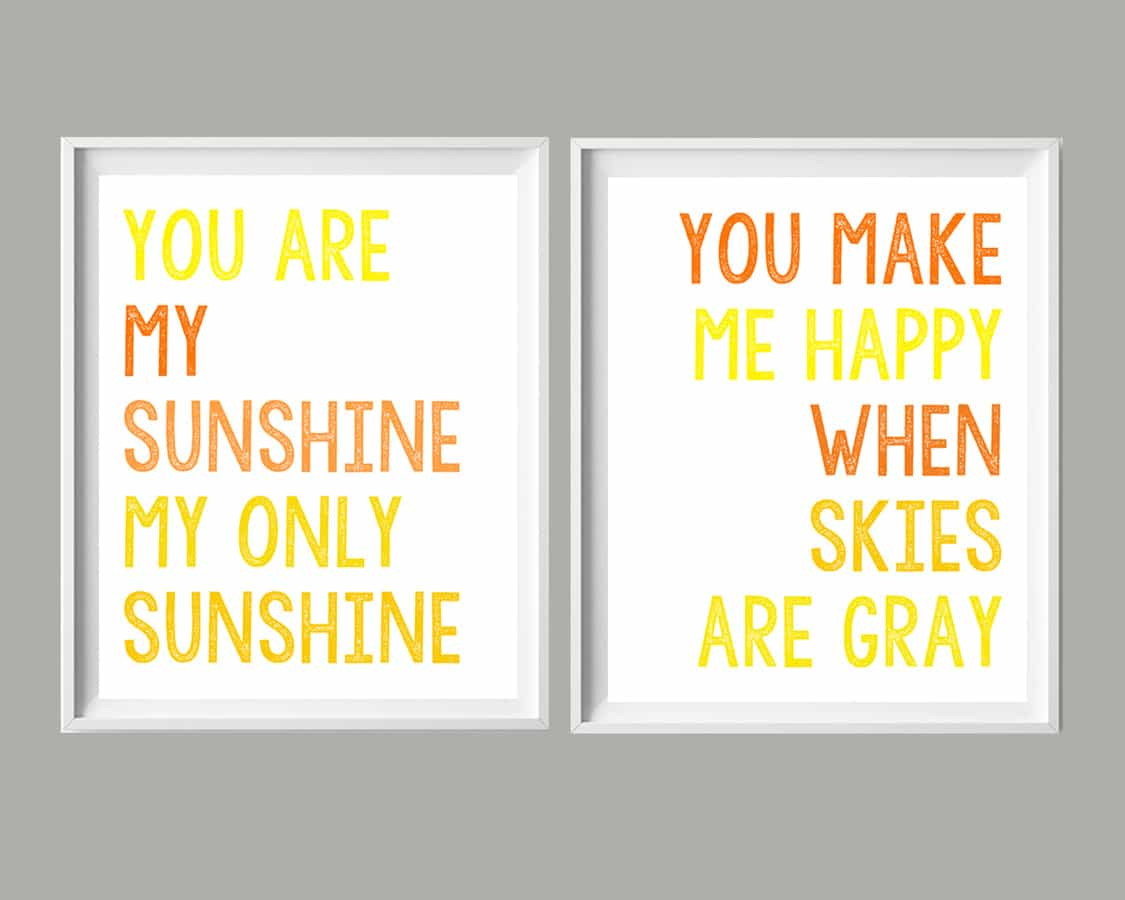You Are My Sunshine Free Printables for Free Printable You Are My Sunshine