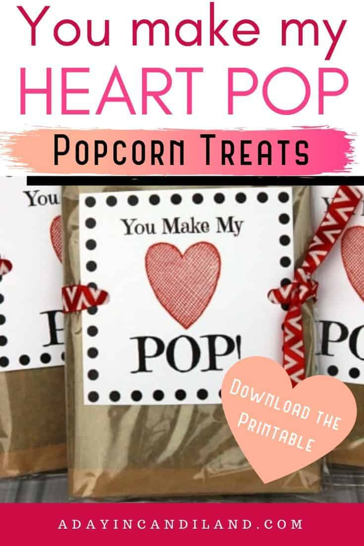 You Make My Heart Pop! Printable - A Day In Candiland regarding You Make My Heart Pop Valentine Free Printable