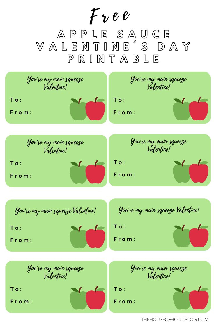 You&amp;#039;Re Awesome-Sauce - Free Valentine&amp;#039;S Day Printable For Kids - within Applesauce Pouch Valentines Free Printable