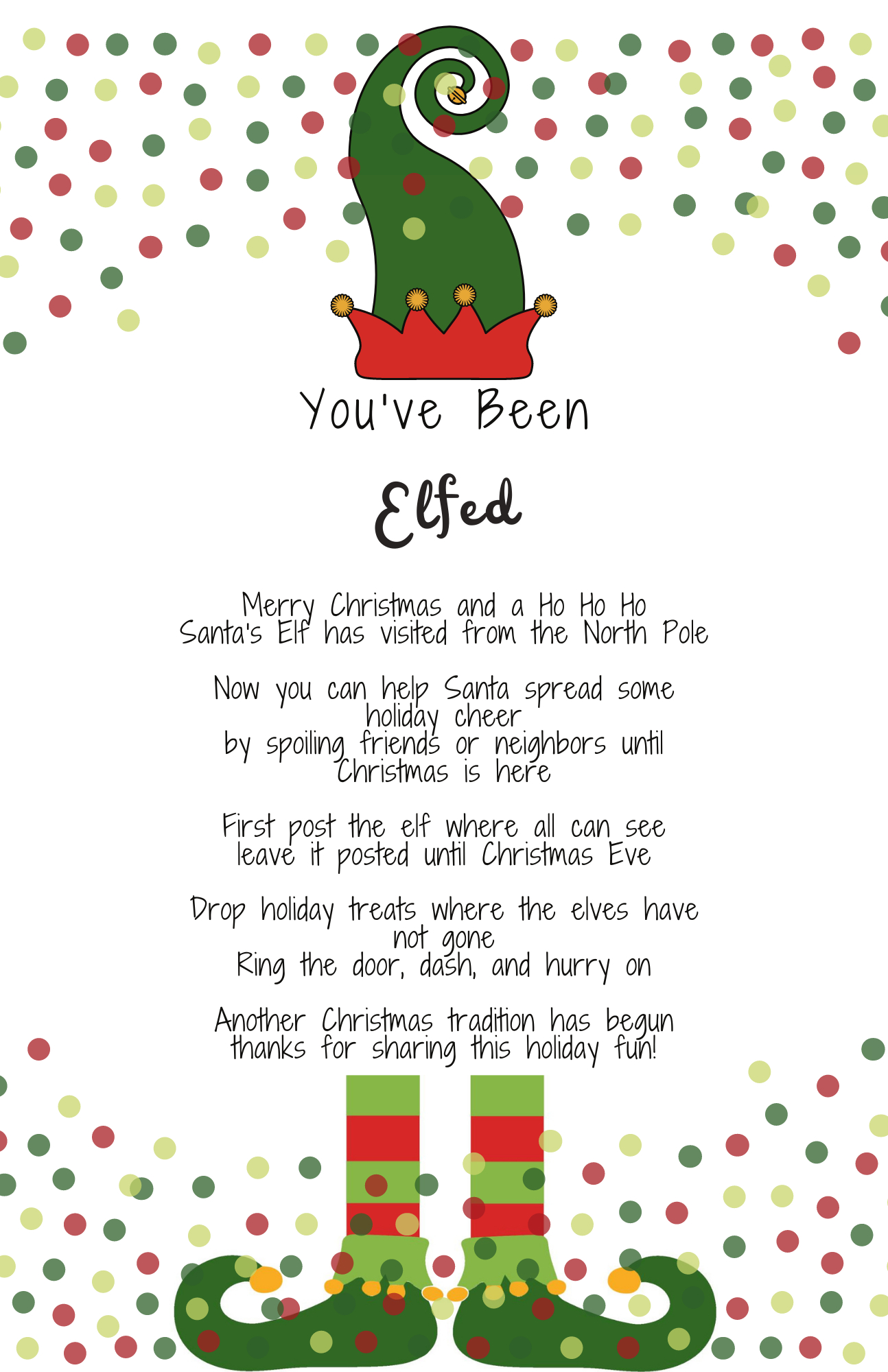 You&amp;#039;Ve Been Elfed - Christmas Goody Basket - Julie Measures within I Ve Been Elfed Free Printable