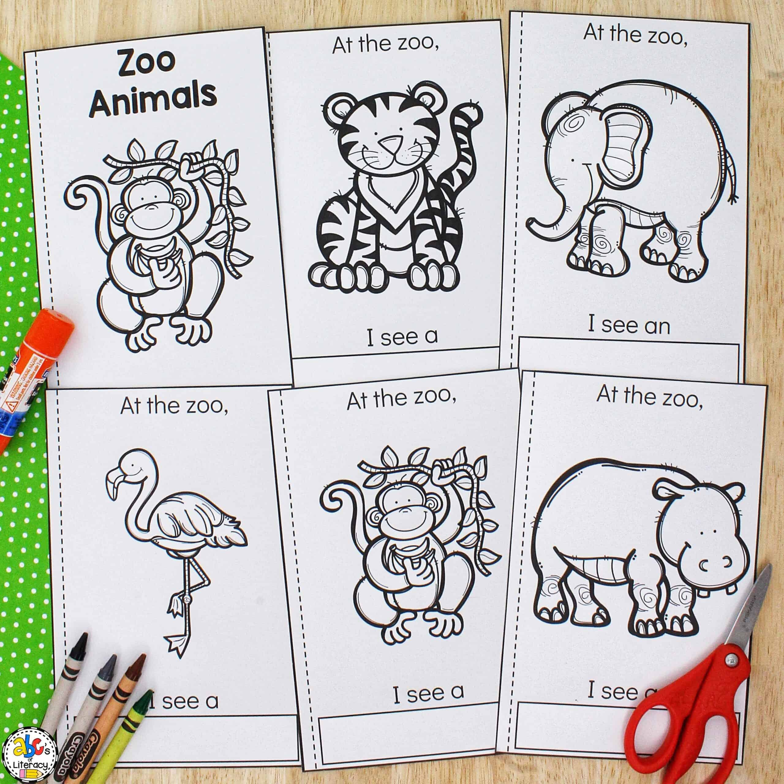 Zoo Animals Cut &amp;amp; Paste Book: Printable Book For Kids within Free Printable Zoo Activities For Preschoolers