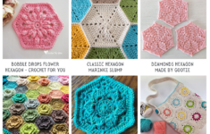10 Free Crochet Hexagon Patterns inside Free Printable Hexagon Crochet Pattern
