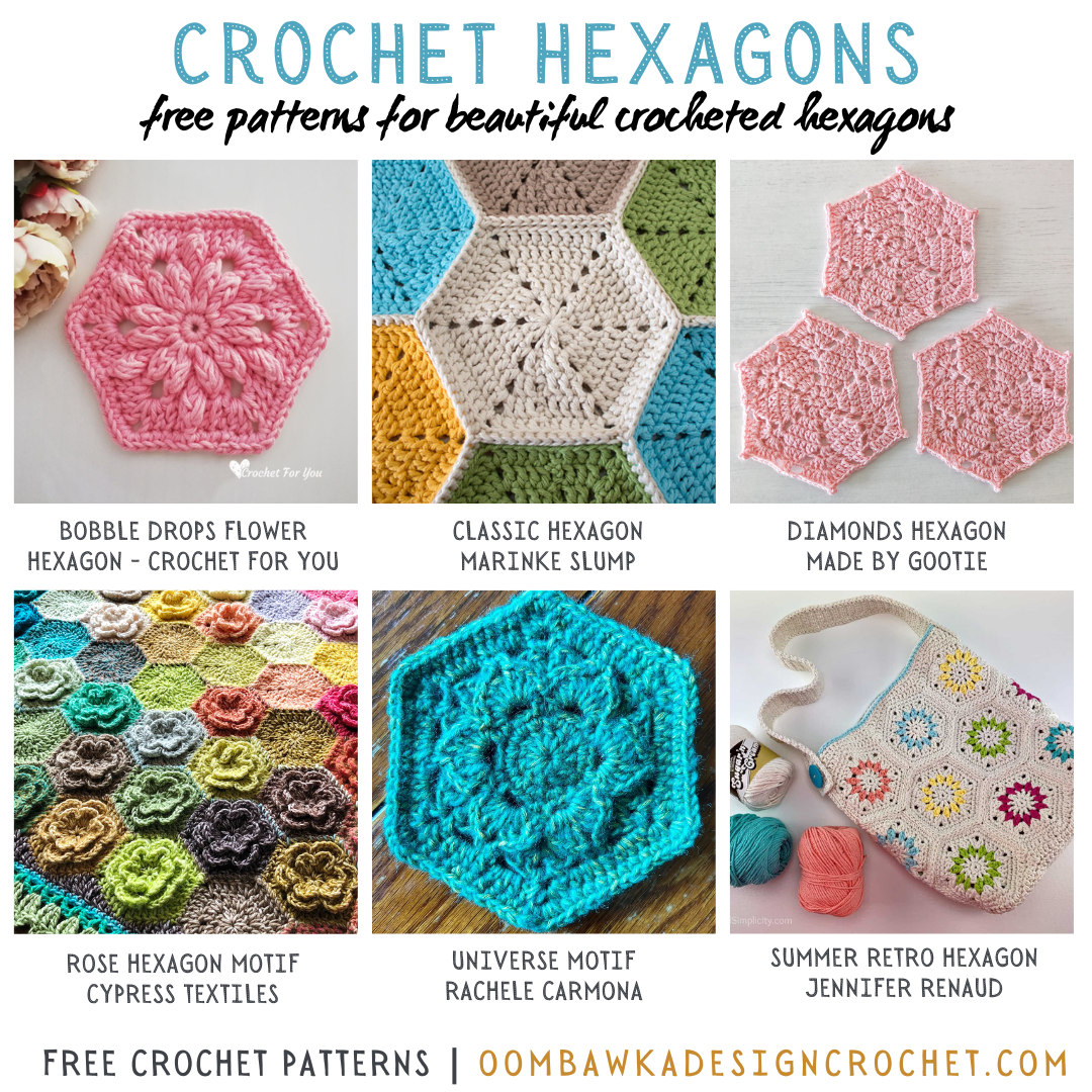10 Free Crochet Hexagon Patterns inside Free Printable Hexagon Crochet Pattern