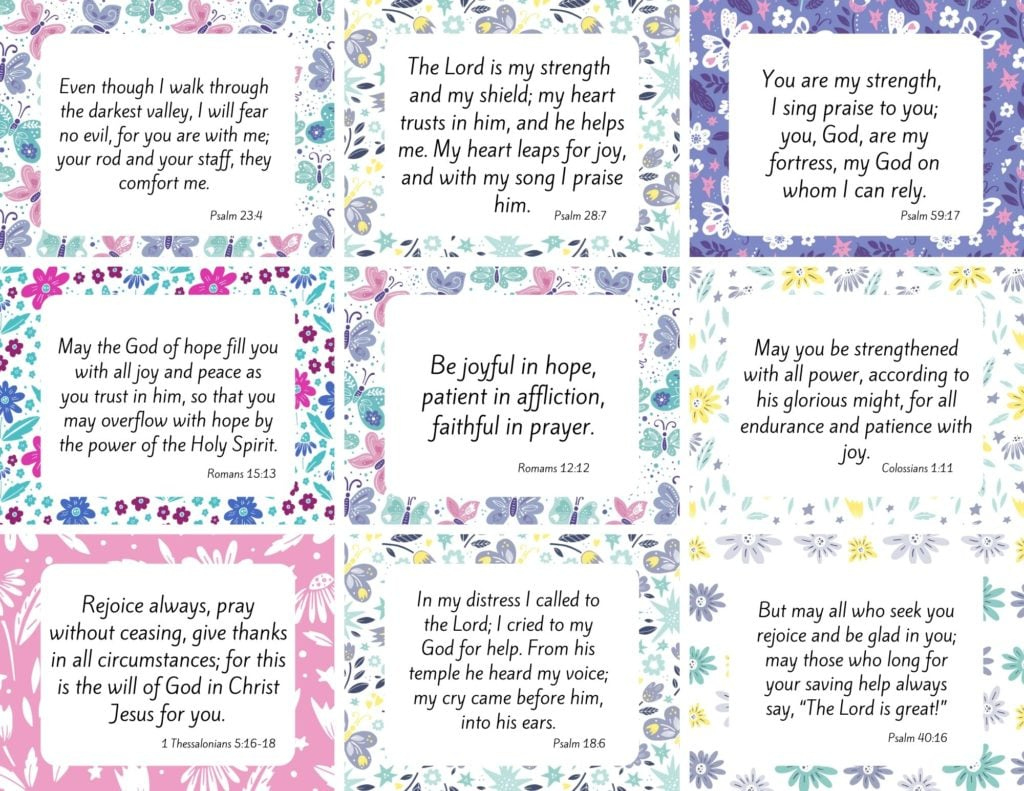 100 Amazing (And Free) Printable Scripture Cards - within Free Printable Bible Verses For Encouragement