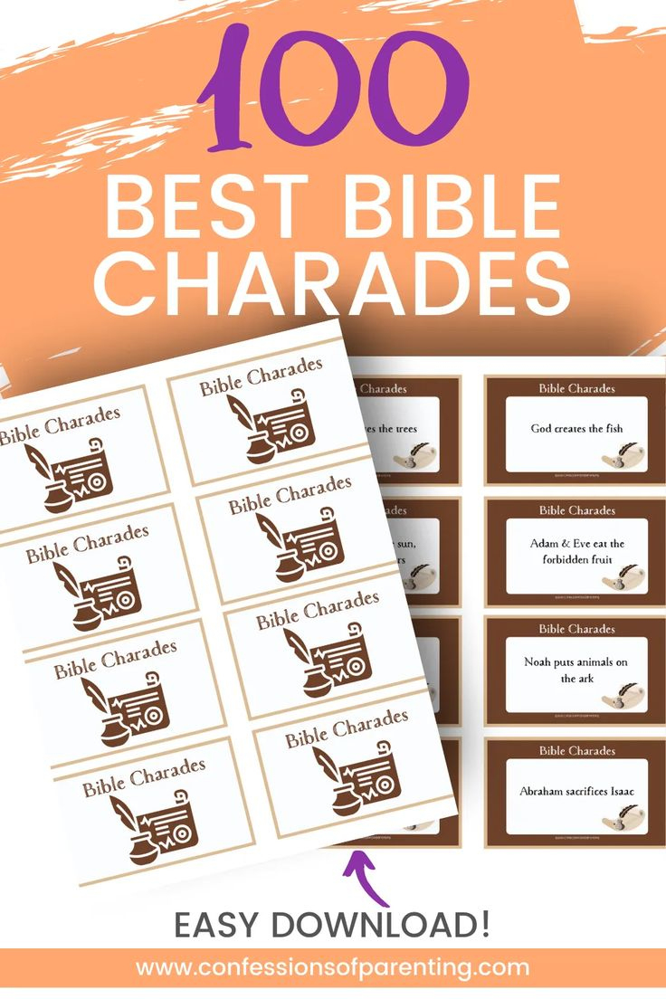 100 Best Bible Charades in Bible Charades Free Printable