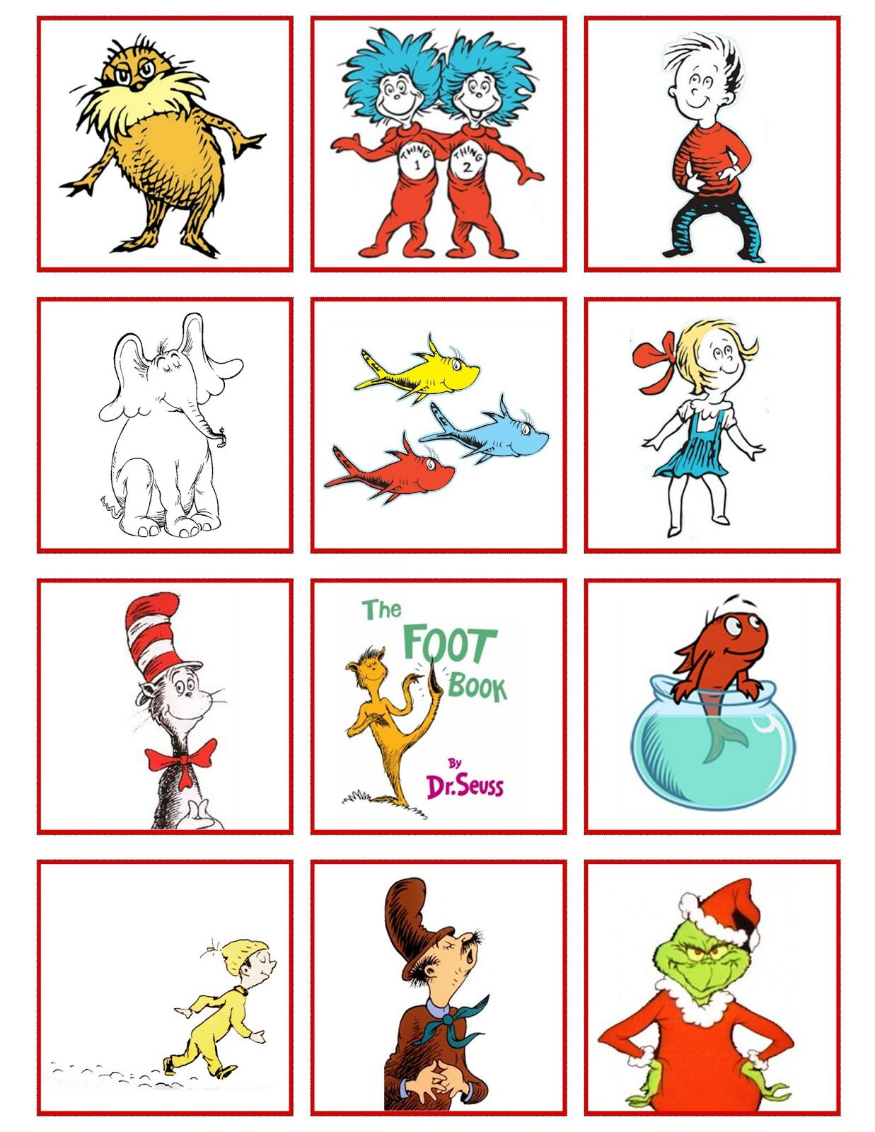 100 Dr. Seuss Ideas | Seuss, Dr Seuss Week, Dr Seuss Day intended for Dr Seuss Matching Game Printable
