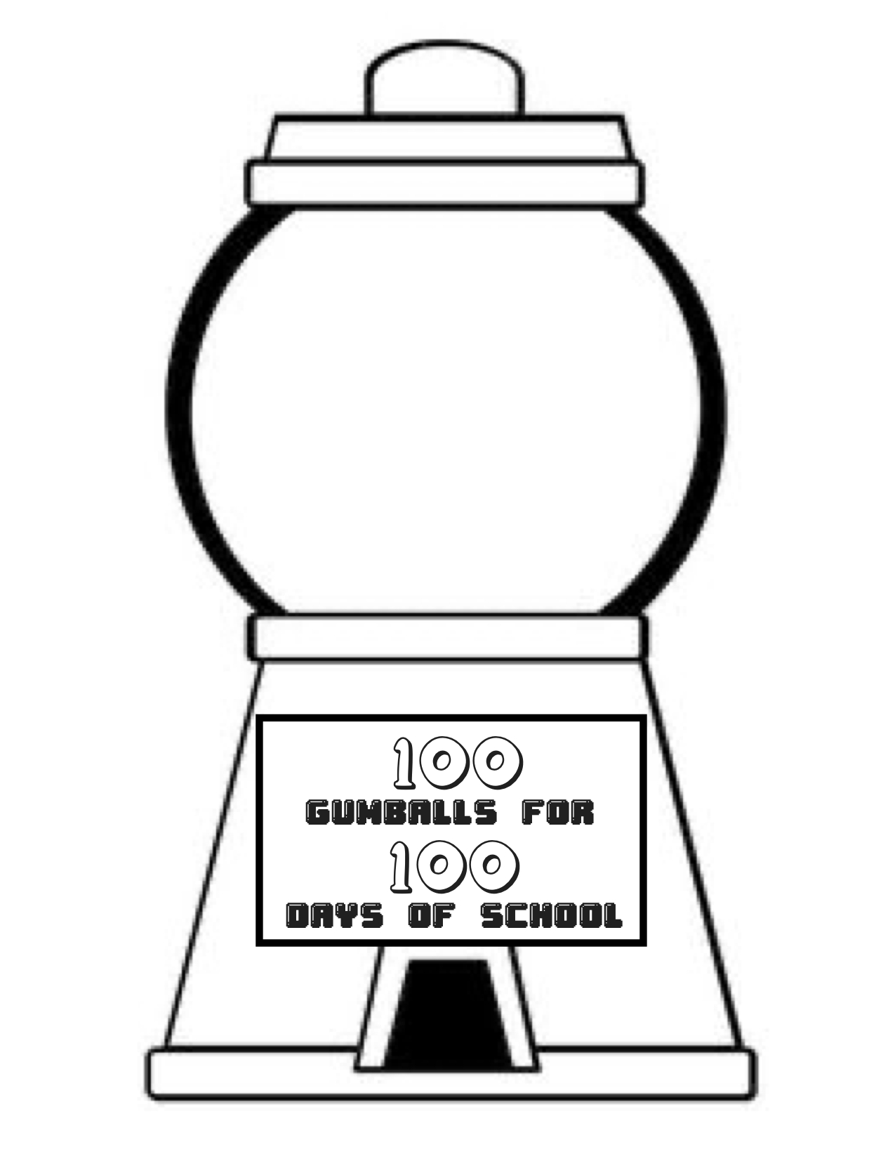 100Th Day Of School – Party Mom Planners with regard to 100 Gumballs For 100 Days Printable