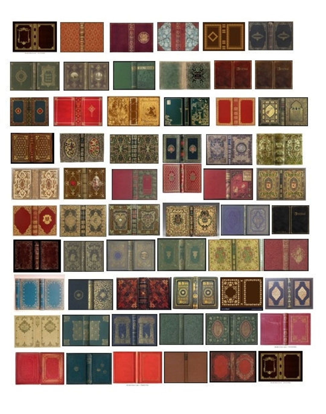 1:12 Scale - Printable Miniature Book Covers (Antique Only) - 60 with regard to Free Printable Dollhouse Book Covers