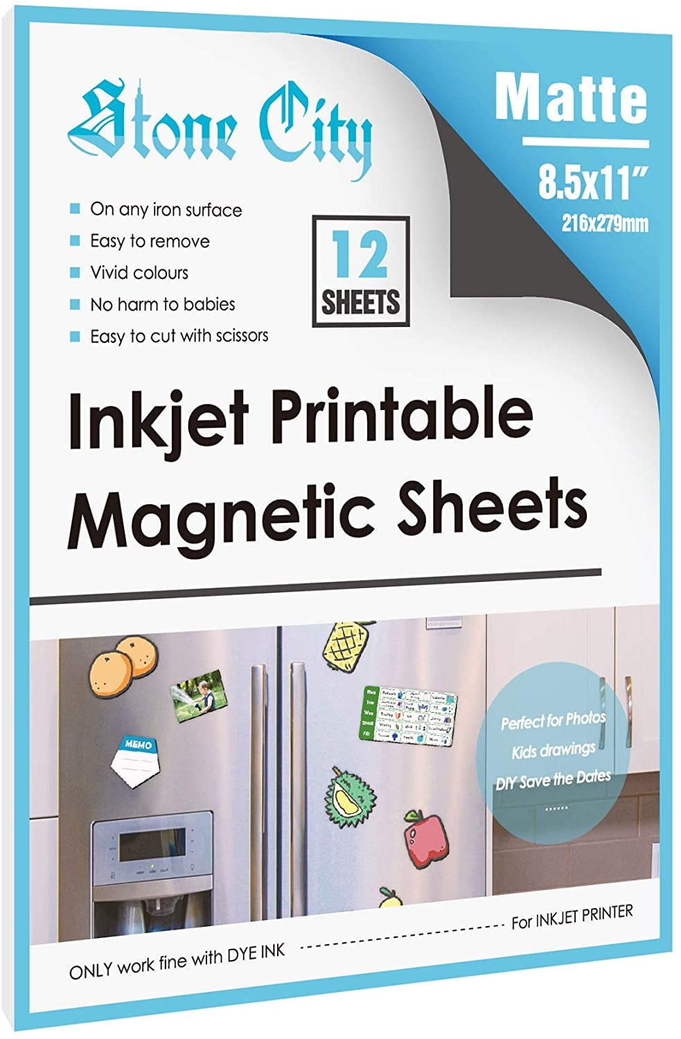 12 Printable Magnetic Sheets, Magnet Photo Paper 8.5X 11 Matte For Inkjet + Laser Printers, 12 Mil, Cutable For Diy Signs, Photos, Crafts throughout Printable Magnet Sheets For Laser Printer