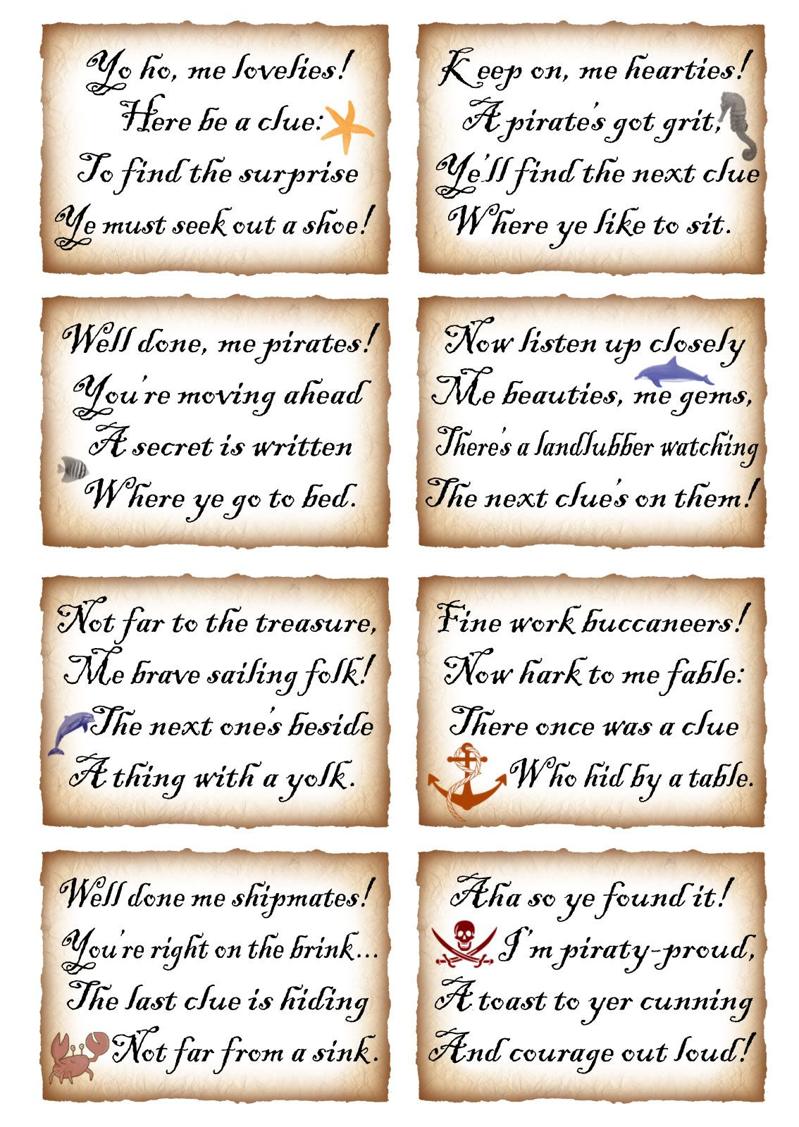 12 Treasure Chest Ideas | Treasure Hunt Clues, Scavenger Hunt pertaining to Printable Pirate Treasure Hunt Clues