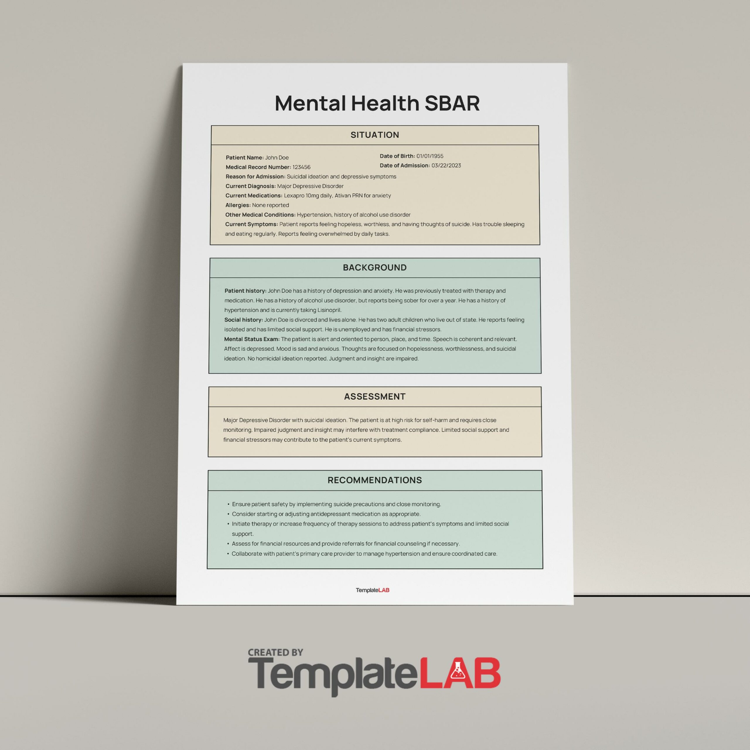 13 Blank Sbar Templates (Word, Pdf) ᐅ Templatelab with regard to Free Printable Sbar Template