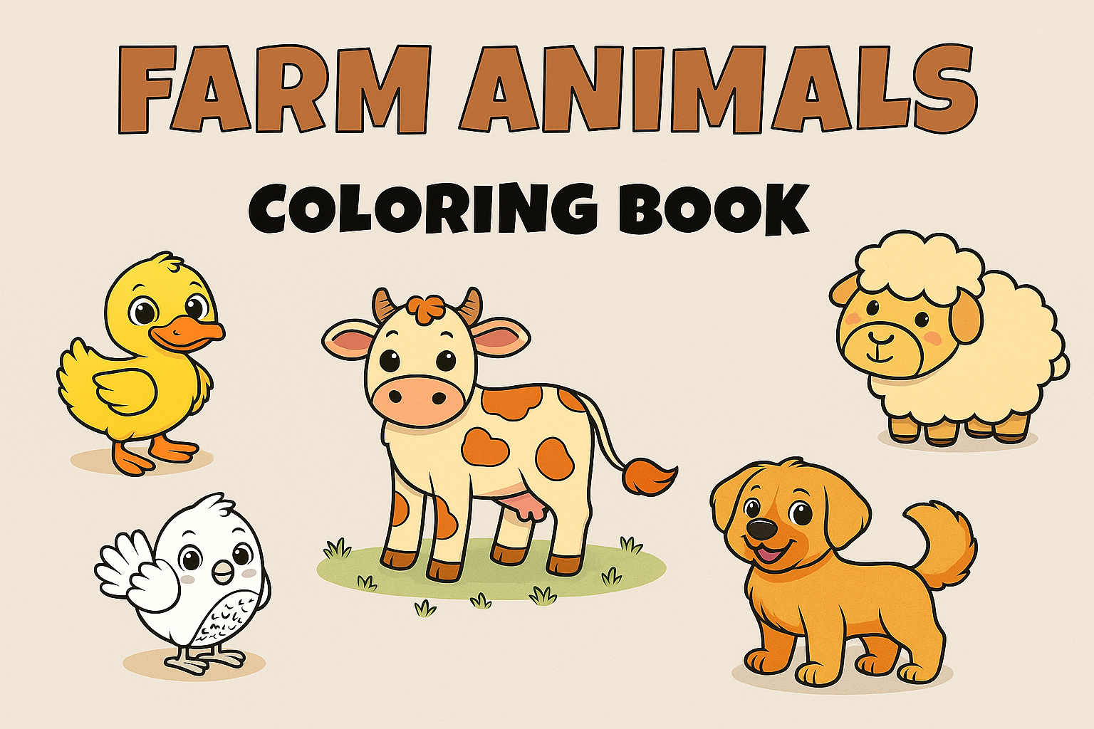 15 Farm Animal Coloring Pages For Kids – Free Printable Fun! with Free Printable Farm Animals