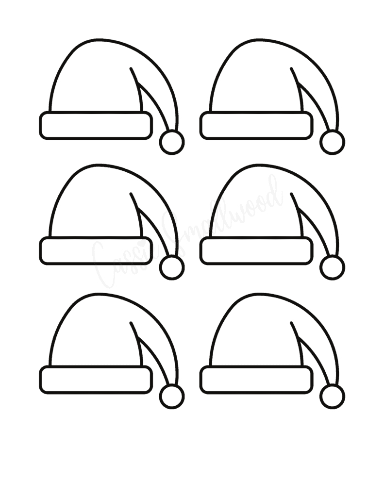 17 Cute Winter Hat Templates And Coloring Pages - Cassie Smallwood inside Free Printable Santa Hat