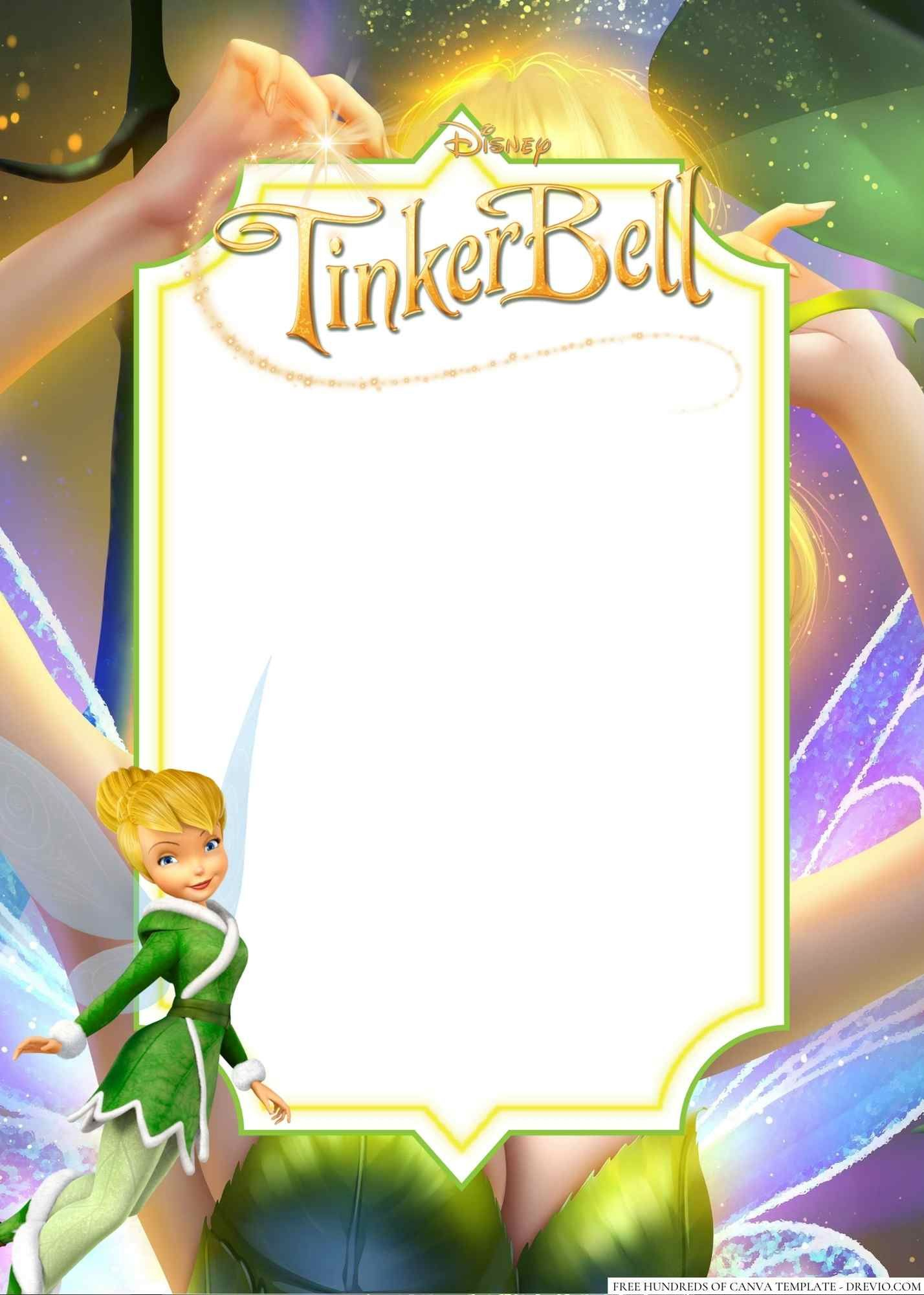 19 Tinkerbell Invitation Ideas | Tinkerbell Invitations intended for Free Printable Tinkerbell Invitation Template