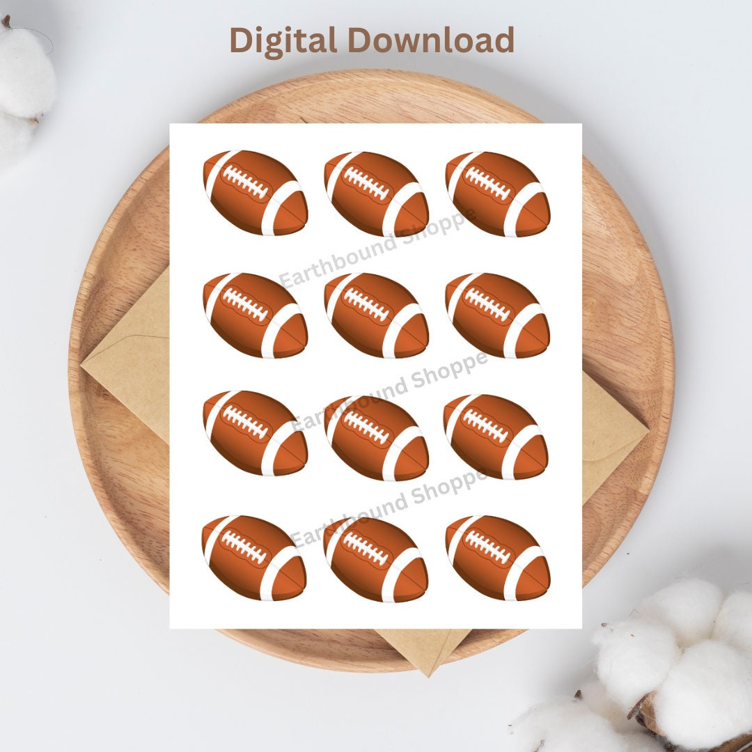 2&amp;quot; Football Printable Cupcake Toppers Sports Theme Birthday Party in Football Cupcake Toppers Printable