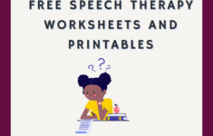 20+ Free Speech Therapy Worksheets And Printables regarding Printable Aphasia Therapy Worksheets