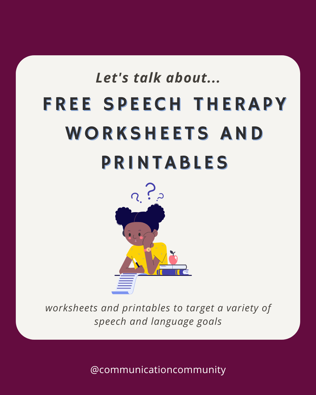 20+ Free Speech Therapy Worksheets And Printables regarding Printable Aphasia Therapy Worksheets