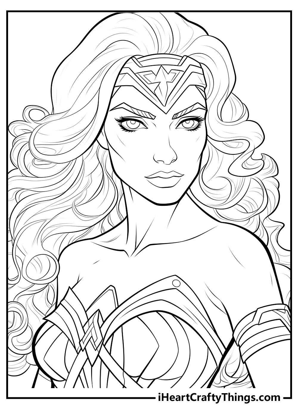 20 Wonder Woman Coloring Pages (Free Cute Pdf Printables) in Wonder Woman Free Printables