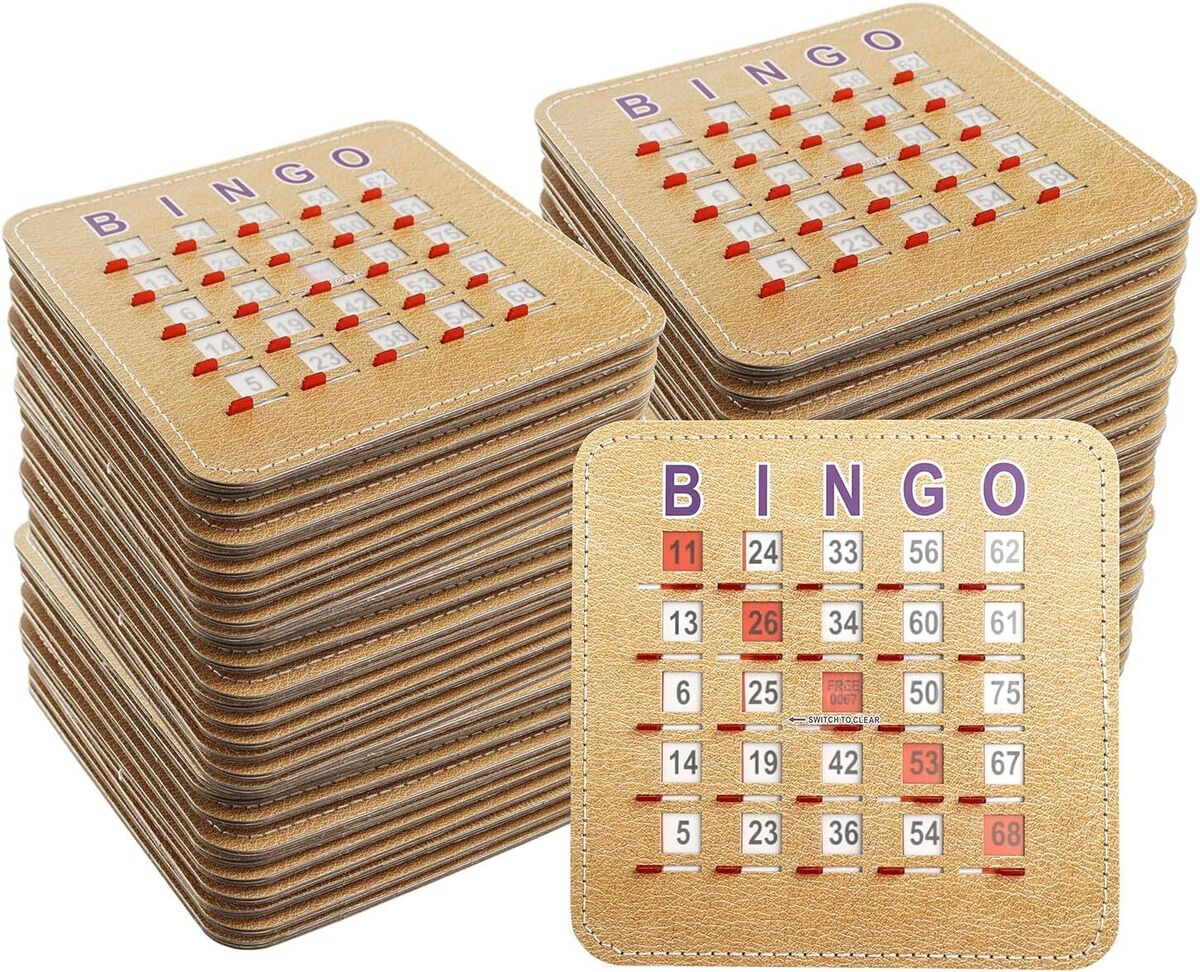 200-Pack Stitched Reusable Shutter Slide Bingo Cards With Shutter within Shutter Slide Bingo Cards