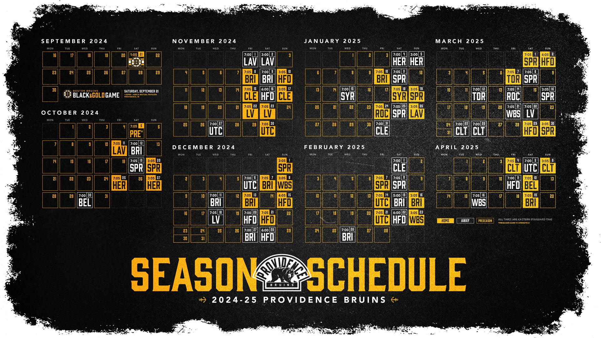 2024-25 Season Schedule | Providence Bruins pertaining to Boston Bruins Schedule 2025 24 Printable Free