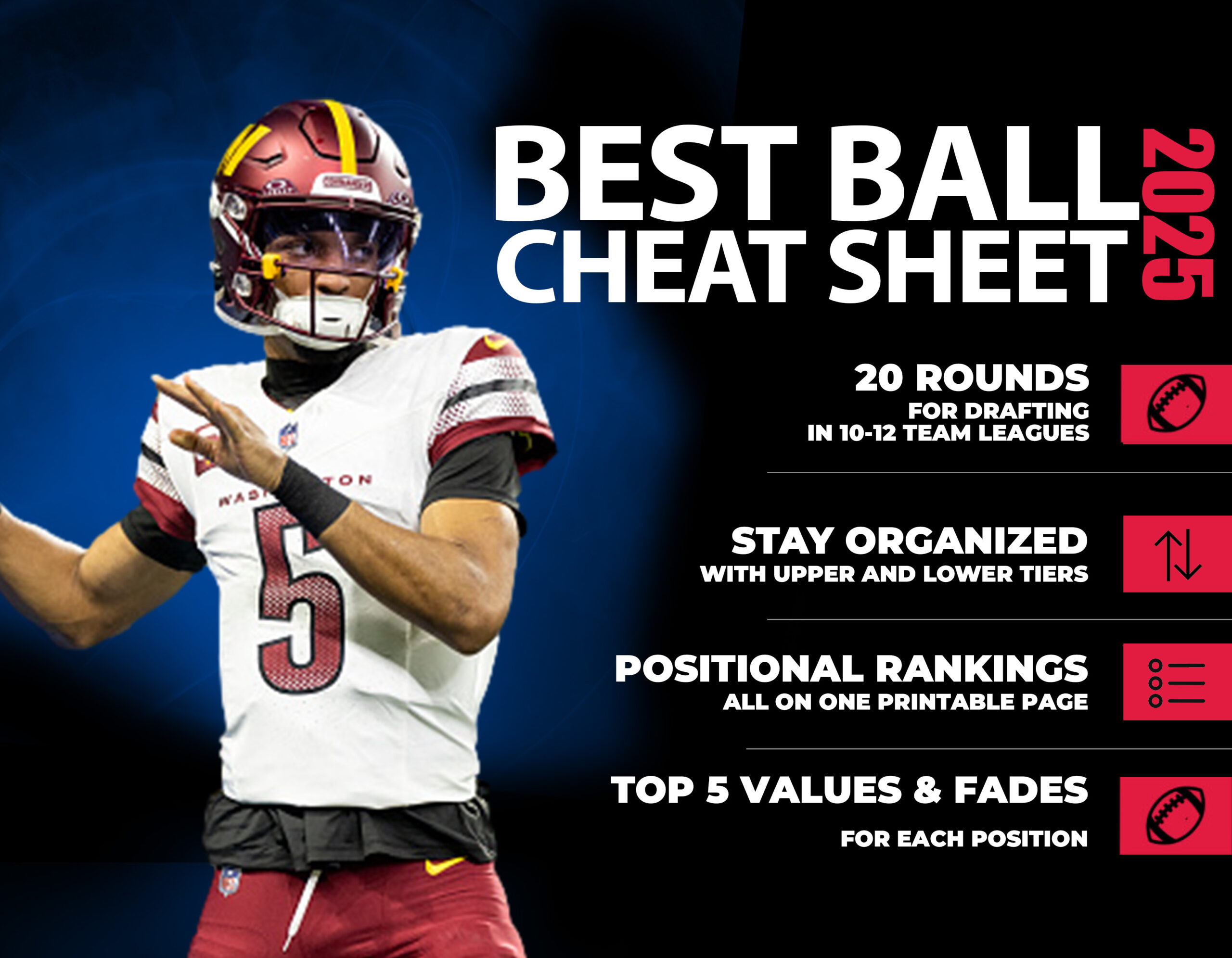 2025 Fantasy Football Best Ball Cheat Sheet - Printable Pdf regarding Free Fantasy Football Cheat Sheet 2025 Printable