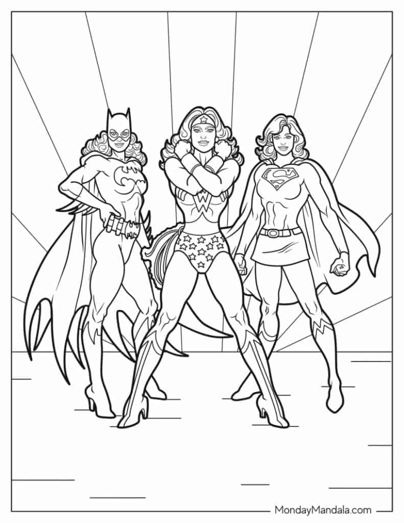 24 Wonder Woman Coloring Pages (Free Pdf Printables) regarding Free Printable Wonder Woman