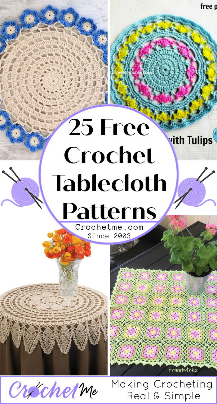25 Free Crochet Tablecloth Patterns - Crochet Me intended for Printable Crochet Round Tablecloth Pattern Free