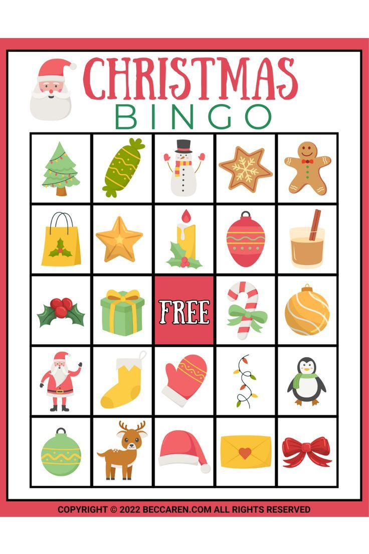 25 Free Printable Christmas Bingo Cards pertaining to Free Xmas Bingo Cards