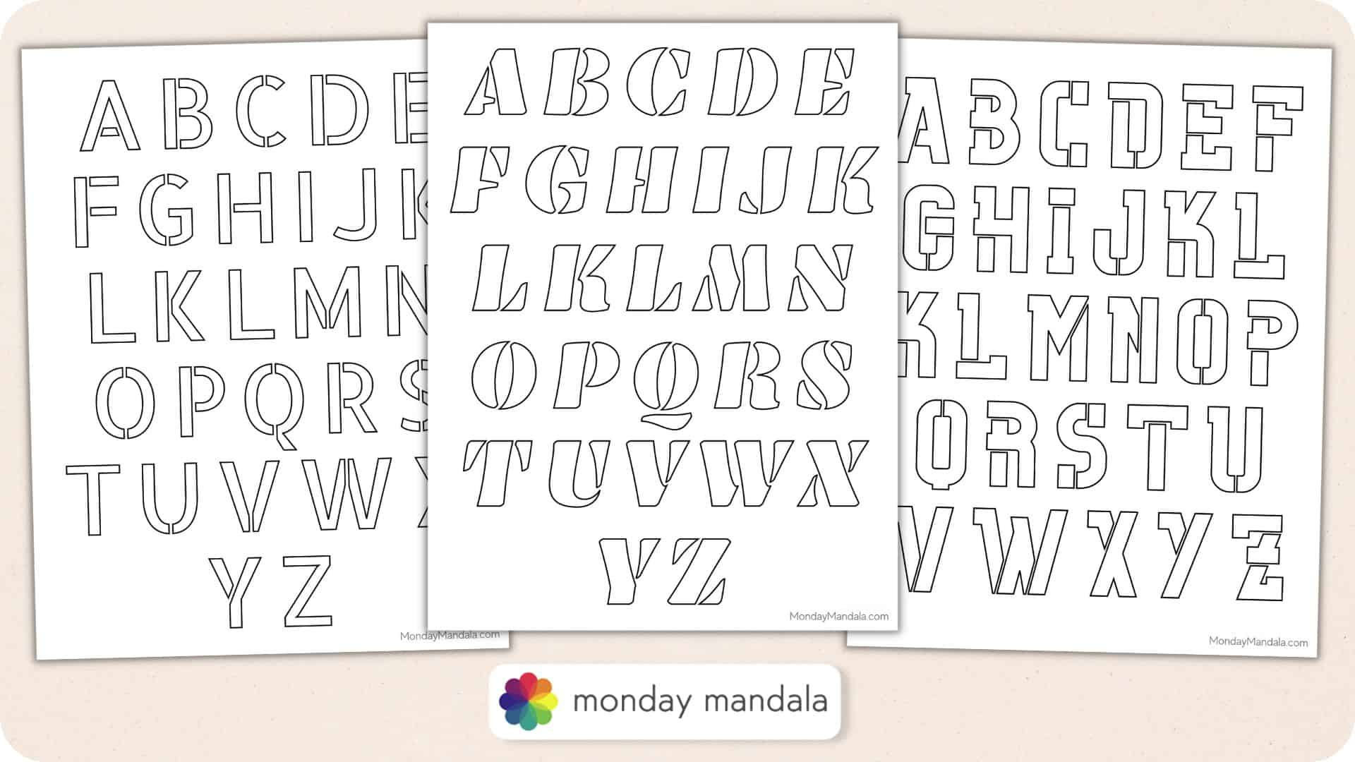 250 Letter &amp;amp; Number Stencils (Free Pdf Printables) intended for Free Printable Stencils Letters 2 Inch