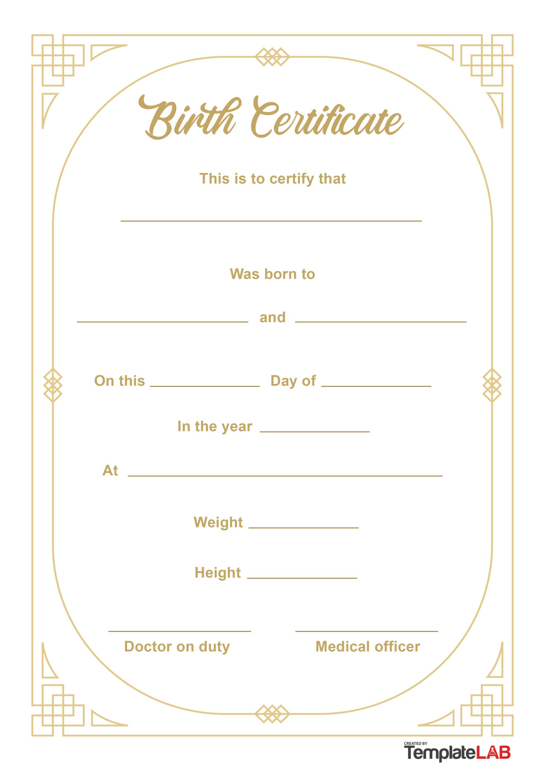 27 Birth Certificate Templates (Word, Ppt &amp;amp; Pdf) ᐅ Templatelab inside Free Printable Doll Birth Certificate
