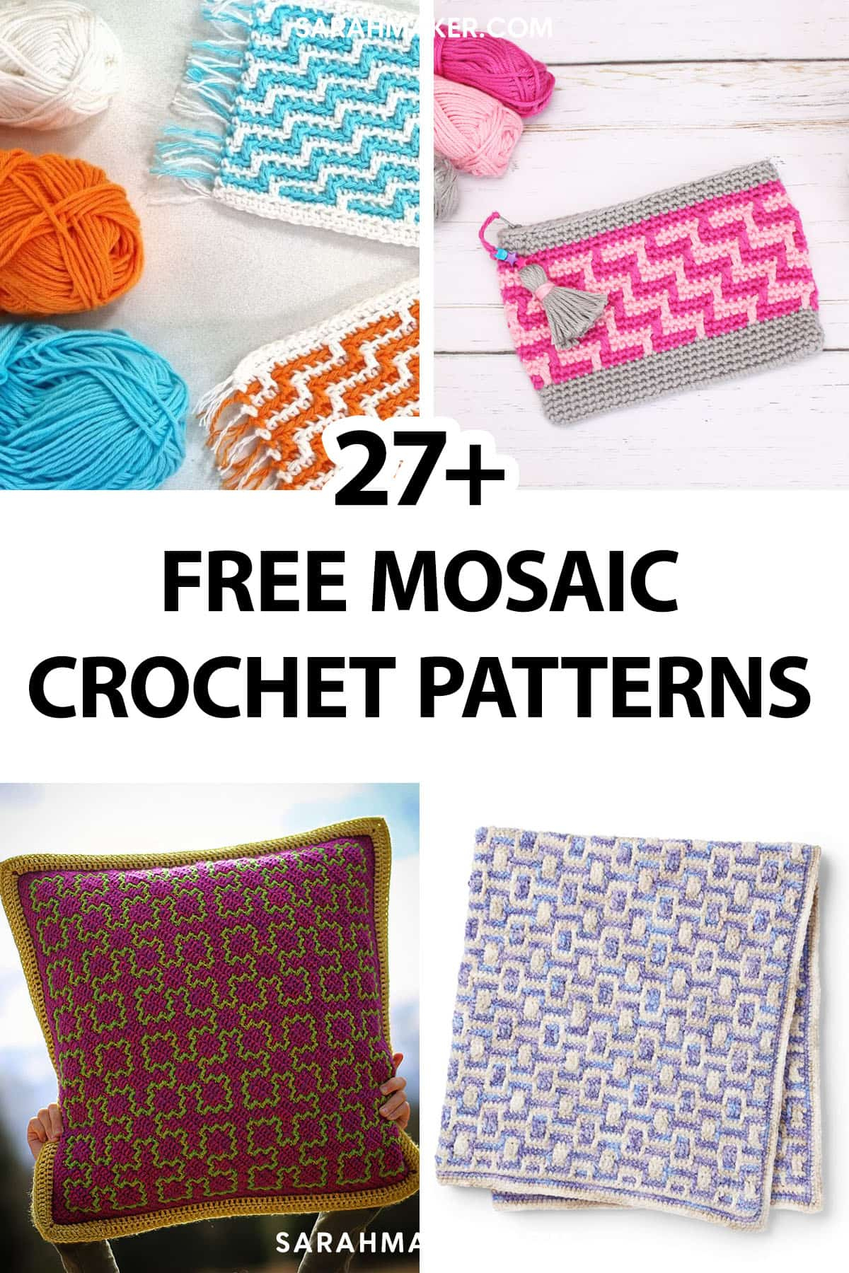 27 Free Mosaic Crochet Patterns (For All Skill Levels!) - Sarah Maker with regard to Printable Mosaic Crochet Patterns Free