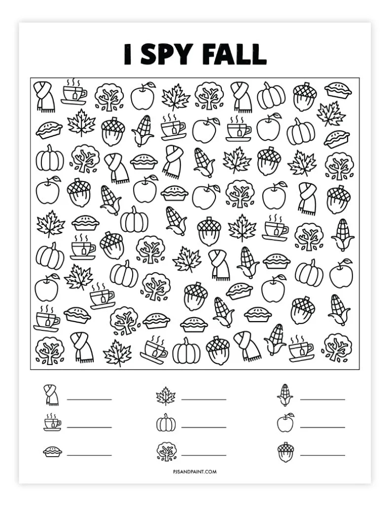 28 Free Printable I Spy Games - Pjs And Paint inside Free I Spy Printable