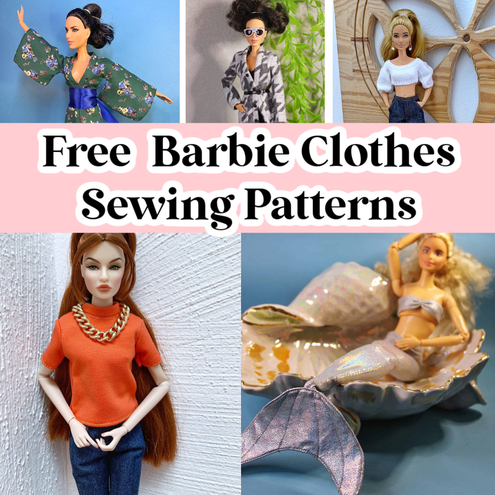 28 Free Sewing Patterns For Barbie Clothes - Easy Things To Sew for Free Printable Sewing Patterns For Barbie Doll Clothes
