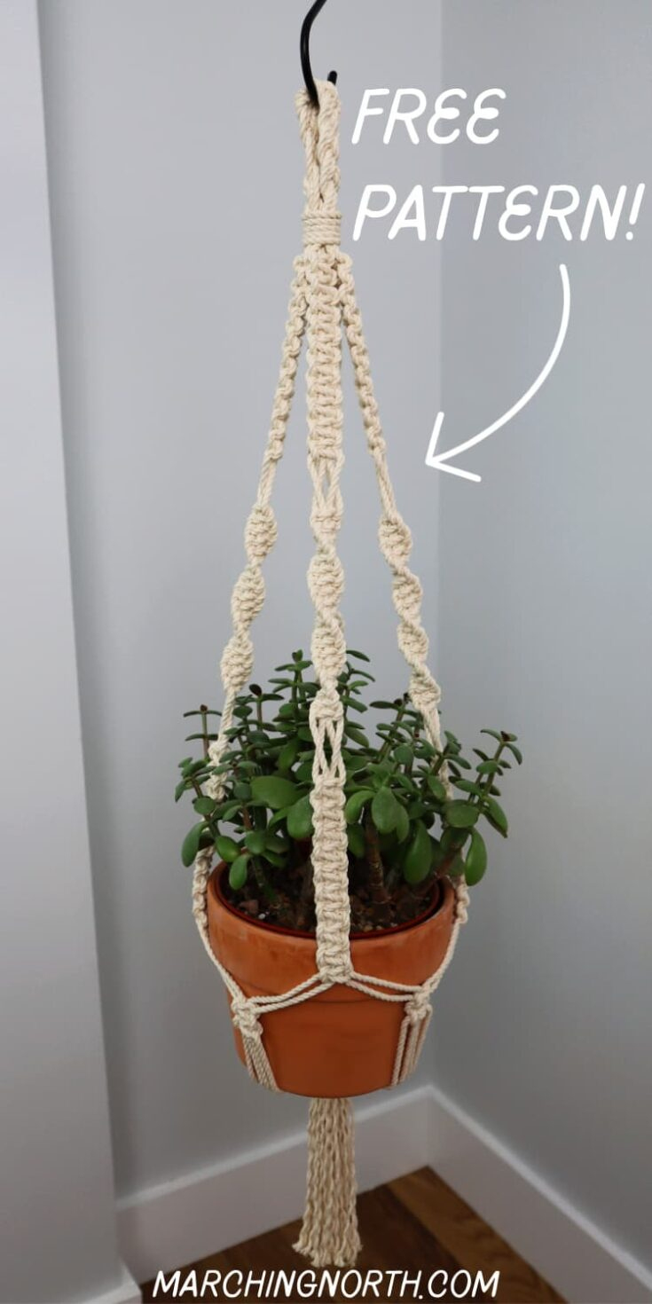 29 Free Step-By-Step Macrame Plant Hanger Patterns (With Tutorials throughout Printable Free Macrame Plant Hanger Pattern