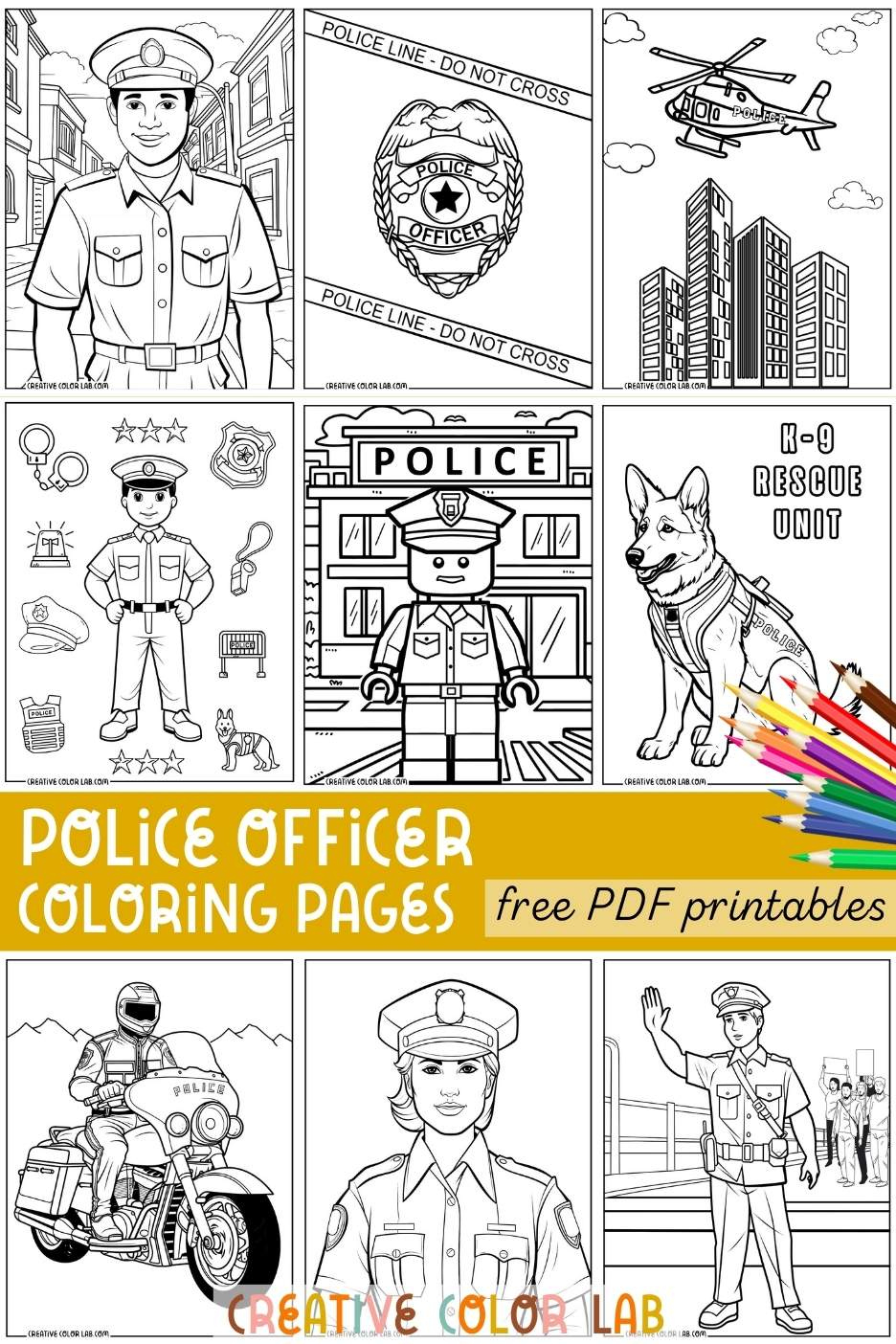 29 Police Coloring Pages | Free Pdf Printables inside Free Printable Preschool Police Officer Worksheets