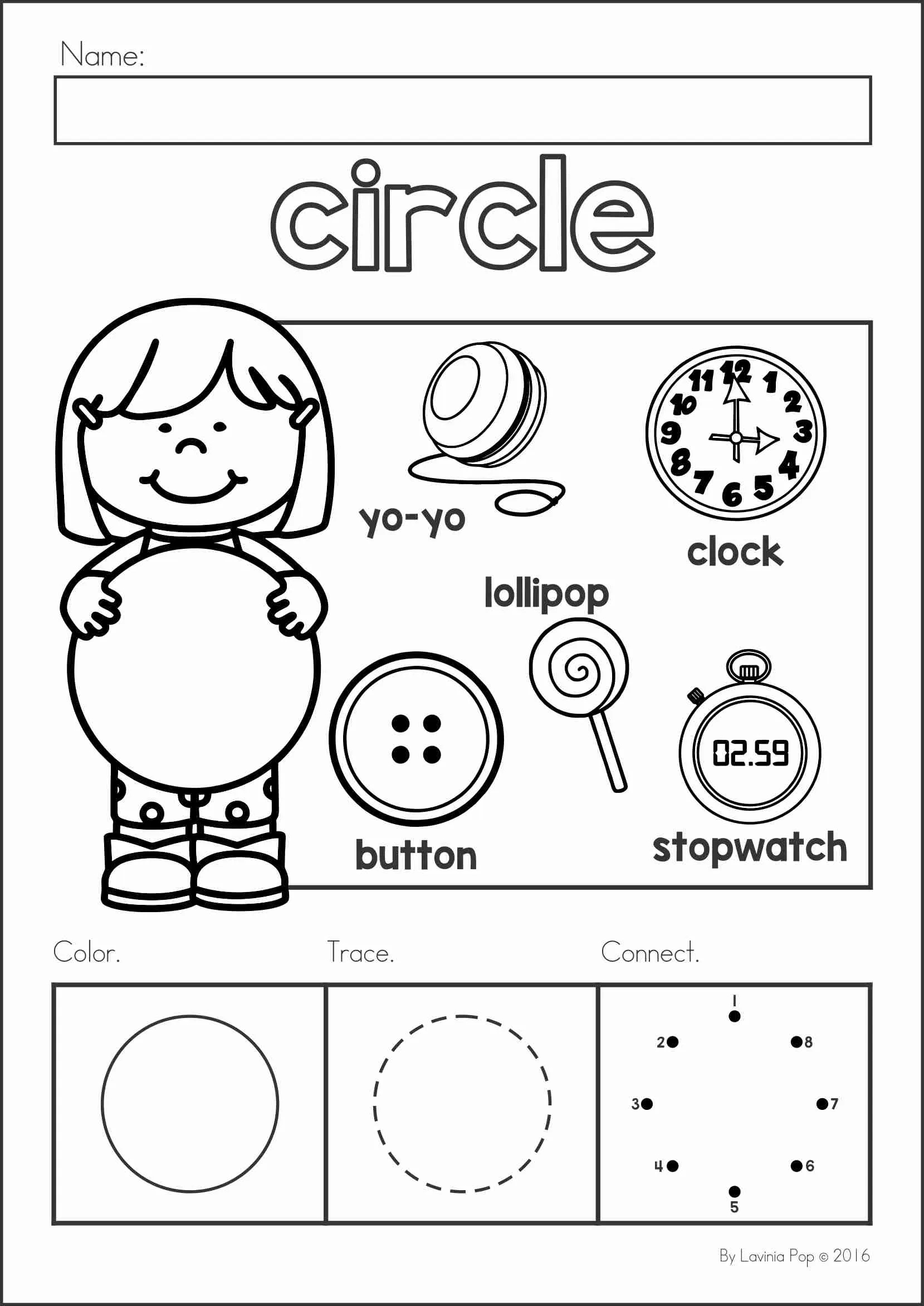 2D Shapes Worksheet For Preschool And Kindergarten with regard to Kindergarten Shapes Worksheets