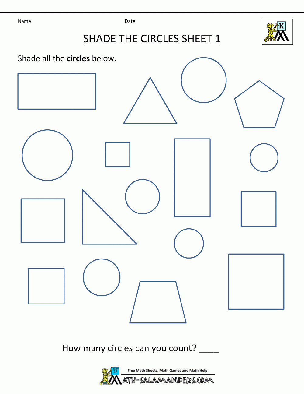 2D Shapes Worksheets with regard to Free Printable Assessment For Shapes