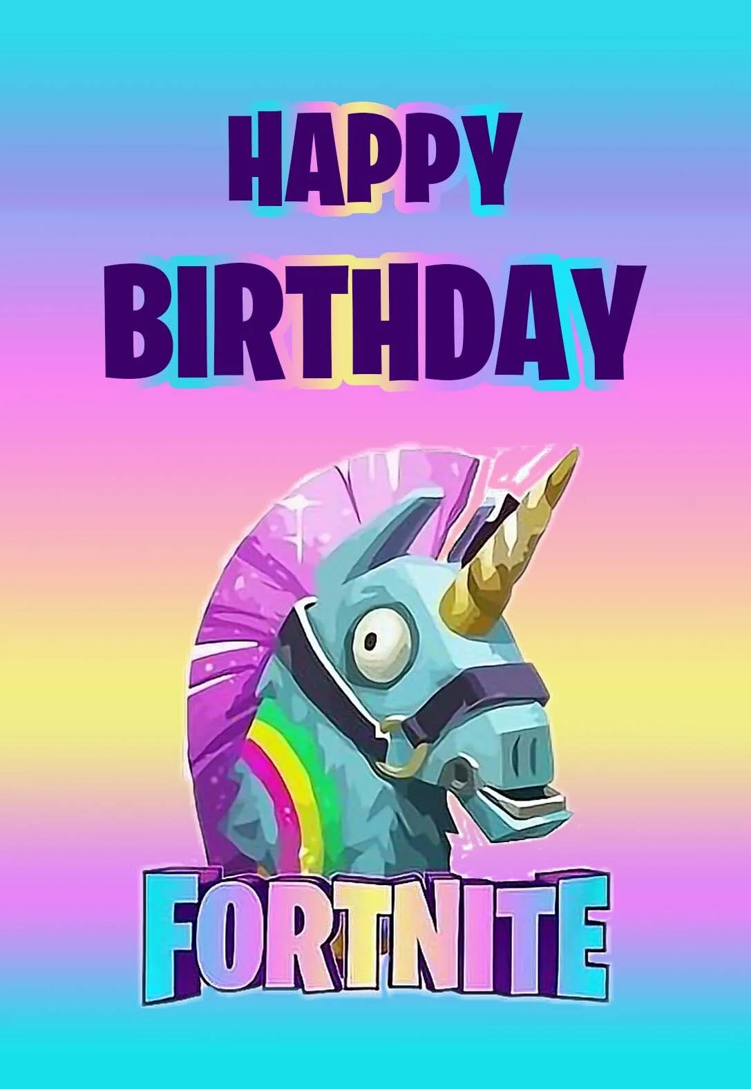 3 Awesome Fortnite Printable Birthday Cards (Free) — Printbirthday with Fortnite Birthday Cards Printable