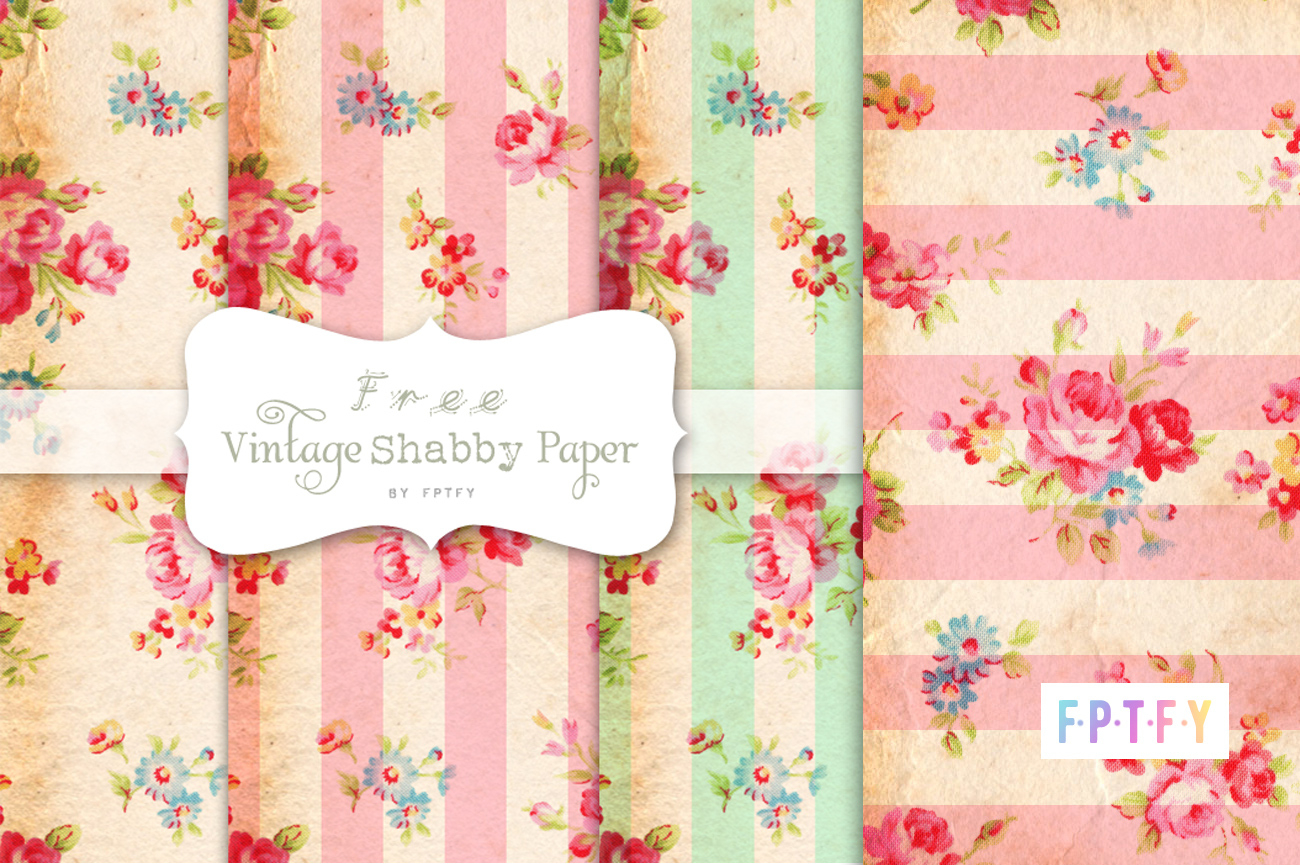 3 Free Vintage Shabby Digital Papers - Free Pretty Things For You inside Shabby Chic Free Printables