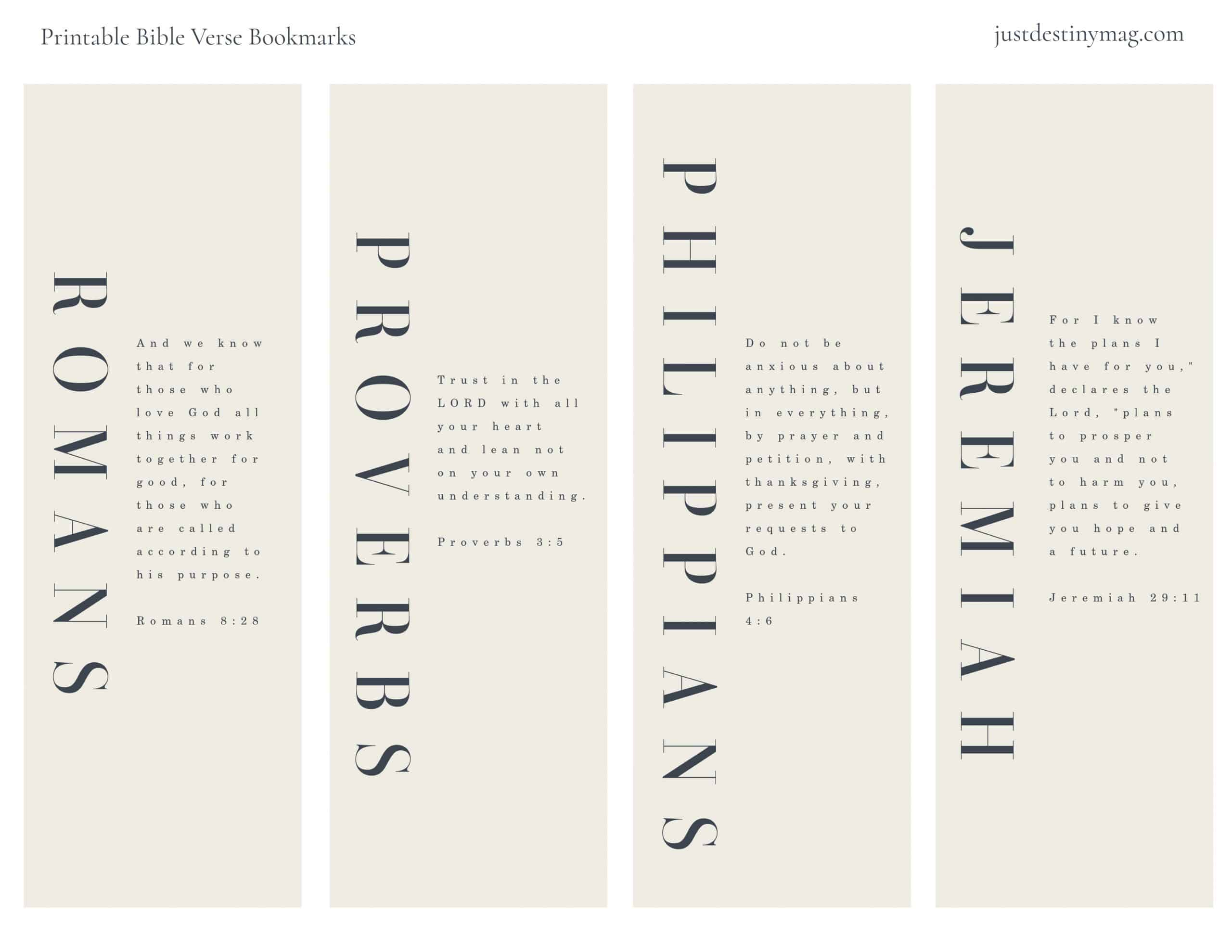 3 Modern Bible Verse Bookmarks (Free Printable) - regarding Free Printable Biblical Bookmarks